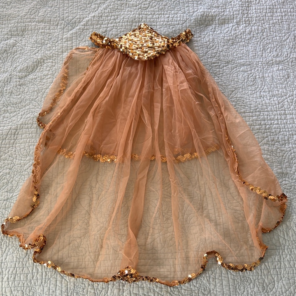 Elegant Gold Sequin Skirt Accessory